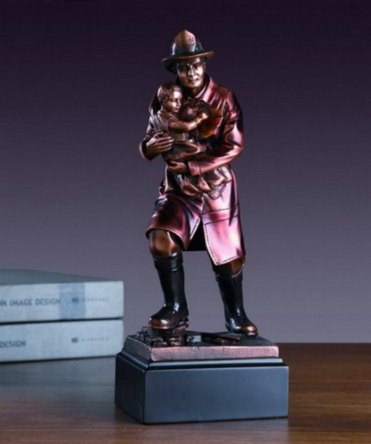 Fireman with Child (4 1/2"x11 1/2")